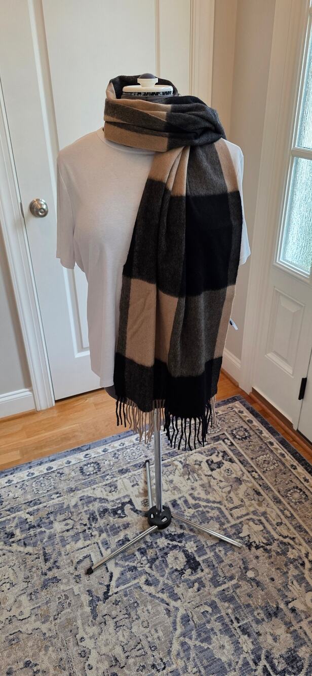 Talbots Cashmere Oversized Fall Chic Cozy Scarf